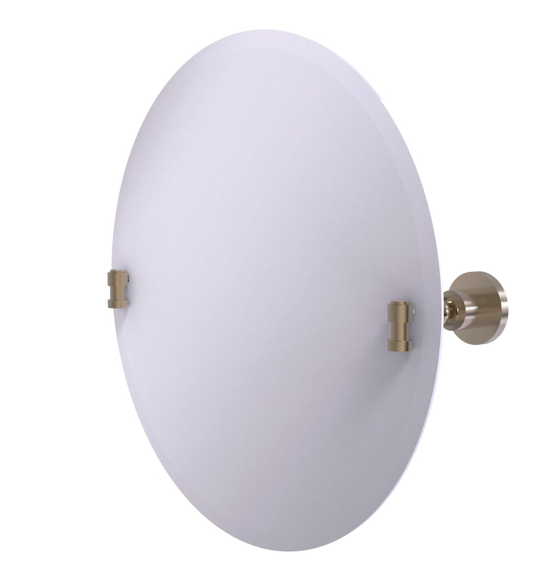 Allied Brass Frameless Round Tilt Mirror with Beveled Edge WS-90-PEW