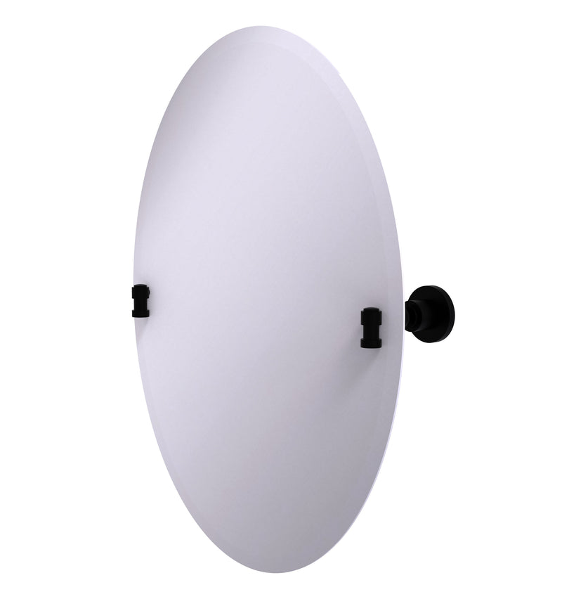 Allied Brass Frameless Oval Tilt Mirror with Beveled Edge WS-91-BKM