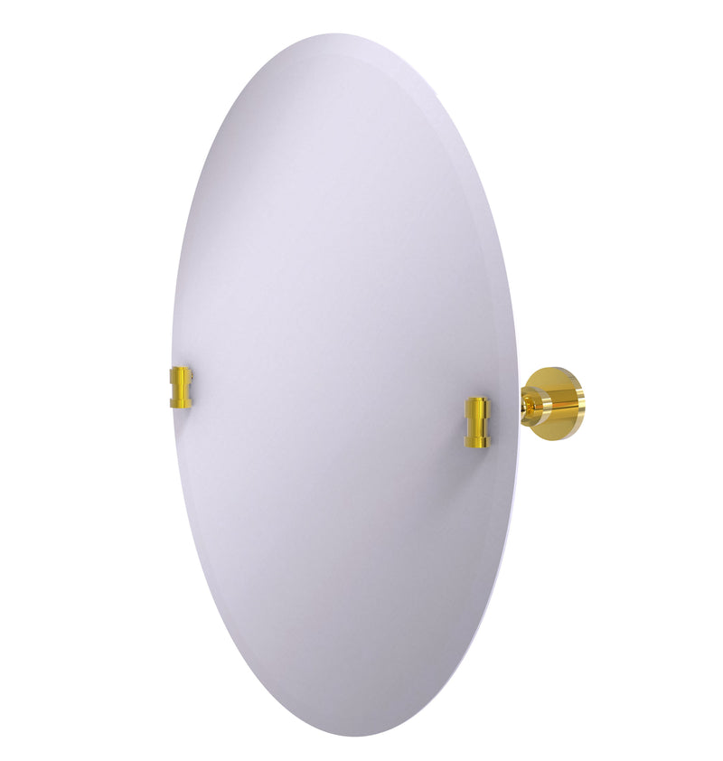 Allied Brass Frameless Oval Tilt Mirror with Beveled Edge WS-91-PB