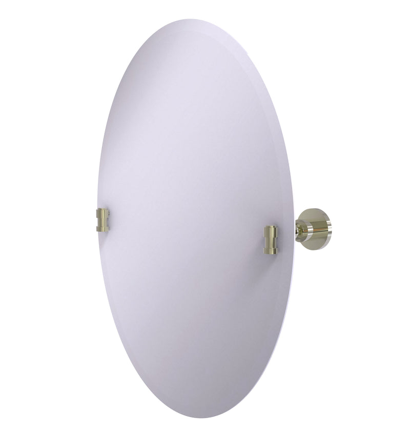 Allied Brass Frameless Oval Tilt Mirror with Beveled Edge WS-91-PNI