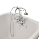 Cambridge Plumbing Clawfoot Tub Brass Wall Mount Faucet, Hand Held Shower PC