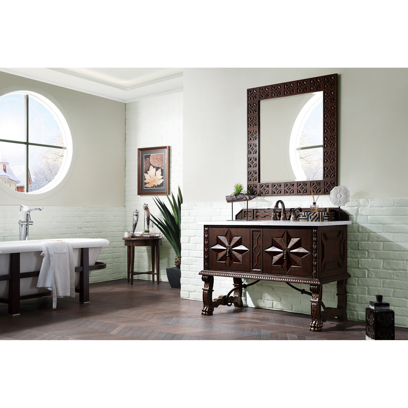 James Martin Balmoral 48" Antique Walnut Single Vanity with 3 cm Arctic Fall Solid Surface Top 150-V48-ANW-3AF