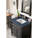 James Martin Brittany 30" Single Vanity Black Onyx with 3 cm Charcoal Soapstone Quartz Top 650-V30-BKO-3CSP