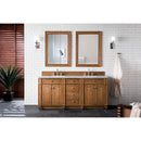 James Martin Bristol 72" Double Vanity Saddle Brown with 3 cm Carrara Marble Top 157-V72-SBR-3CAR