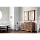 James Martin Providence 60" Driftwood Double Vanity with 3 cm Arctic Fall Solid Surface Top 238-105-5611-3AF