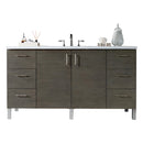 James Martin Metropolitan 60" Single Vanity Silver Oak with 3 cm Eternal Jasmine Pearl Quartz Top 850-V60S-SOK-3EJP