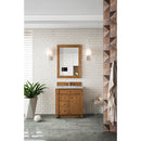 James Martin Bristol 30" Single Vanity Saddle Brown with 3 cm Arctic Fall Solid Surface Top 157-V30-SBR-3AF