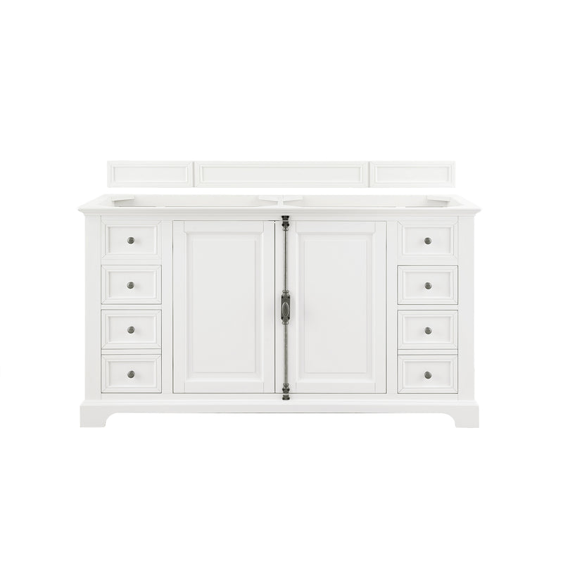 James Martin Providence 60" Double Vanity Cabinet Bright White 238-105-V60D-BW