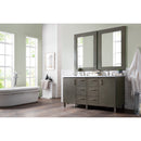 James Martin Metropolitan 60" Silver Oak Double Vanity with 3 cm Carrara Marble Top 850-V60D-SOK-3CAR