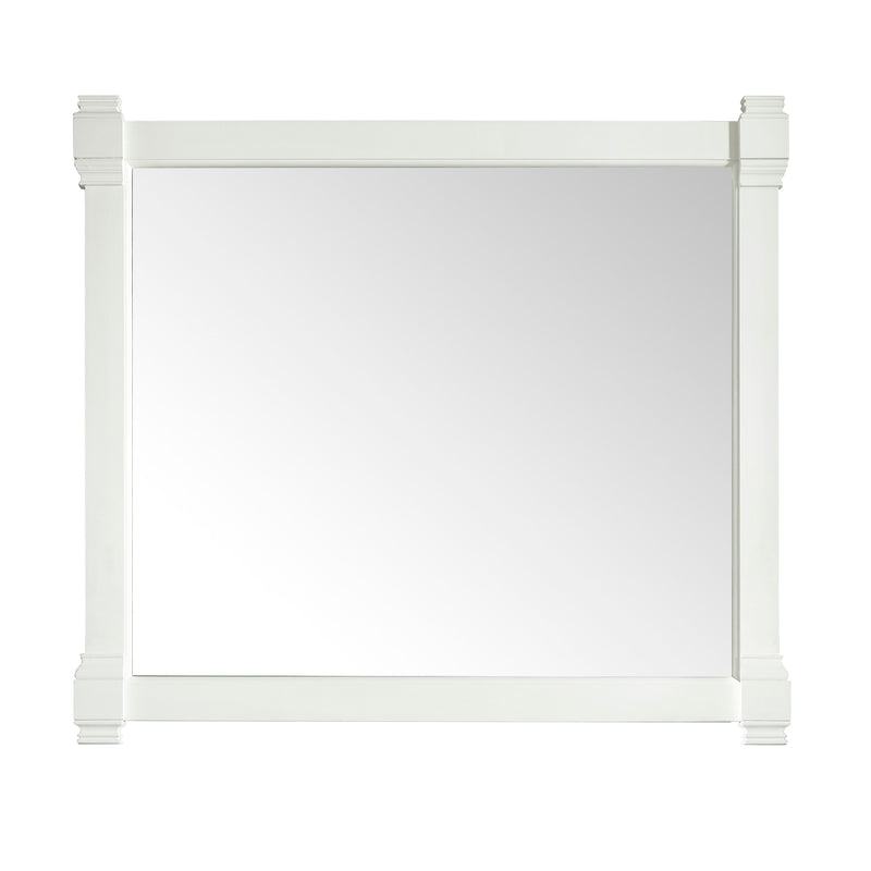 James Martin Brittany 46" Single Vanity Bright White with 3 cm Arctic Fall Solid Surface Top 650-V46R-BW-AF