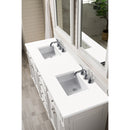 James Martin Bristol 72" Double Vanity Bright White with 3 cm Classic White Quartz Top 157-V72-BW-3CLW