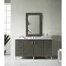 James Martin Metropolitan 60" Silver Oak Single Vanity with 3 cm Arctic Fall Solid Surface Top 850-V60S-SOK-3AF