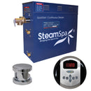 SteamSpa Oasis 4.5 KW QuickStart Acu-Steam Bath Generator Package in Polished Chrome