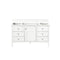 James Martin Palisades 60" Single Vanity Bright White with 3 cm Gray Expo Quartz Top 527-V60S-BW-3GEX