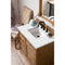 James Martin Savannah 36" Single Vanity Cabinet Driftwood with 3 cm Ethereal Noctis Quartz Top 238-104-5511-3ENC