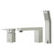 ALFI Brushed Nickel Deck Mounted Tub Filler and Square Hand Held Shower Head AB2322-BN