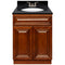 Brown Bathroom Vanity 24", Absolute Black Granite Top, Faucet LB3B AB254-24GN-3B