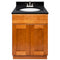 Brown Bathroom Vanity 24", Absolute Black Granite Top, Faucet LB5B AB254-24NP-5B