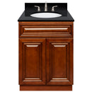 Brown Bathroom Vanity 24", Absolute Black Granite Top, Faucet LB4B AB258-24GN-4B