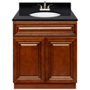 Brown Bathroom Vanity 30", Absolute Black Granite Top, Faucet LB5B AB314-30GN-5B