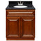 Brown Bathroom Vanity 30", Absolute Black Granite Top, Faucet LB5B AB314-30GN-5B