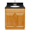 Brown Bathroom Vanity 30", Absolute Black Granite Top, Faucet LB6B AB314-30RC-6B