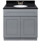 Cherry Bathroom Vanity 36", Absolute Black Granite Top, Faucet LB3B AB374-36CG-3B