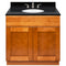 Brown Bathroom Vanity 36", Absolute Black Granite Top, Faucet LB4B AB378-36NP-4B