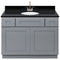 Cherry Bathroom Vanity 42", Absolute Black Granite Top, Faucet LB6B AB434-42CG-6B