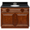 Brown Bathroom Vanity 42", Absolute Black Granite Top, Faucet LB5B AB434-42GN-5B