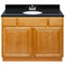 Brown Bathroom Vanity 42", Absolute Black Granite Top, Faucet LB5B AB434-42RC-5B