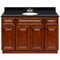 Brown Bathroom Vanity 48", Absolute Black Granite Top, Faucet LB5B AB494-48GN-5B