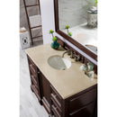 James Martin De Soto 48" Single Vanity Burnished Mahogany with 3 cm Galala Beige Top 825-V48-BNM-3OGLB