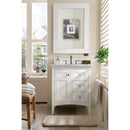 James Martin Palisades 30" Single Vanity Bright White with 3 cm Classic White Quartz Top 527-V30-BW-3CLW