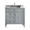 James Martin Brittany 36" Urban Gray Single Vanity with 3 cm Arctic Fall Solid Surface Top 650-V36-UGR-3AF