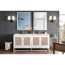 James Martin Athens 72" Double Vanity Cabinet Glossy White with 3 cm Eternal Marfil Top E645-V72-GW-3EMR