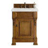 James Martin Brookfield 26" Country Oak Single Vanity with 3 cm Eternal Jasmine Pearl Quartz Top 147-114-V26-COK-3EJP