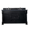 James Martin Brookfield 60" Antique Black Double Vanity with 3 cm Charcoal Soapstone Quartz Top 147-114-5631-3CSP