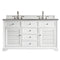 James Martin Savannah 60" Double Vanity Cabinet Bright White with 3 cm Grey Expo Quartz Top 238-104-V60D-BW-3GEX