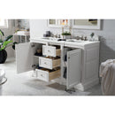 James Martin De Soto 60" Double Vanity Bright White with 3 cm Ethereal Noctis Quartz Top 825-V60D-BW-3ENC