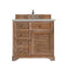 James Martin Savannah 36" Single Vanity Cabinet Driftwood with 3 cm Eternal Serena Quartz Top 238-104-5511-3ESR