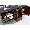 James Martin Metropolitan 72" Double Vanity American Walnut with 3 cm Charcoal Soapstone Quartz Top 850-V72-AWT-3CSP