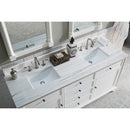 James Martin Savannah 72" Bright White Double Vanity with 3 cm Arctic Fall Solid Surface Top 238-104-V72-BW-3AF