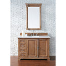 James Martin Providence 48" Single Vanity Cabinet Driftwood with 3 cm Classic White Quartz Top 238-105-5211-3CLW