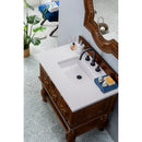 James Martin Castilian 36" Single Vanity Cabinet Aged Cognac with 3 cm Classic White Quartz Top 160-V36-ACG-3CLW