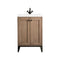 James Martin Chianti 24" Single Vanity Cabinet Whitewashed Walnut Matte Black with White Glossy Resin Countertop E303-V24-WW-MBK-WG