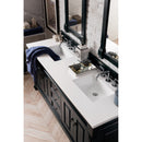 James Martin Brookfield 72" Antique Black Double Vanity with 3 cm Classic White Quartz Top 147-114-5731-3CLW