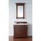 James Martin Brookfield 36" Warm Cherry Single Vanity with 3 cm Classic White Quartz Top 147-114-5586-3CLW