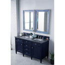 James Martin Brittany 60" Victory Blue Double Vanity with 3 cm Charcoal Soapstone Quartz Top 650-V60D-VBL-3CSP