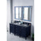 James Martin Brittany 60" Victory Blue Double Vanity with 3 cm Charcoal Soapstone Quartz Top 650-V60D-VBL-3CSP